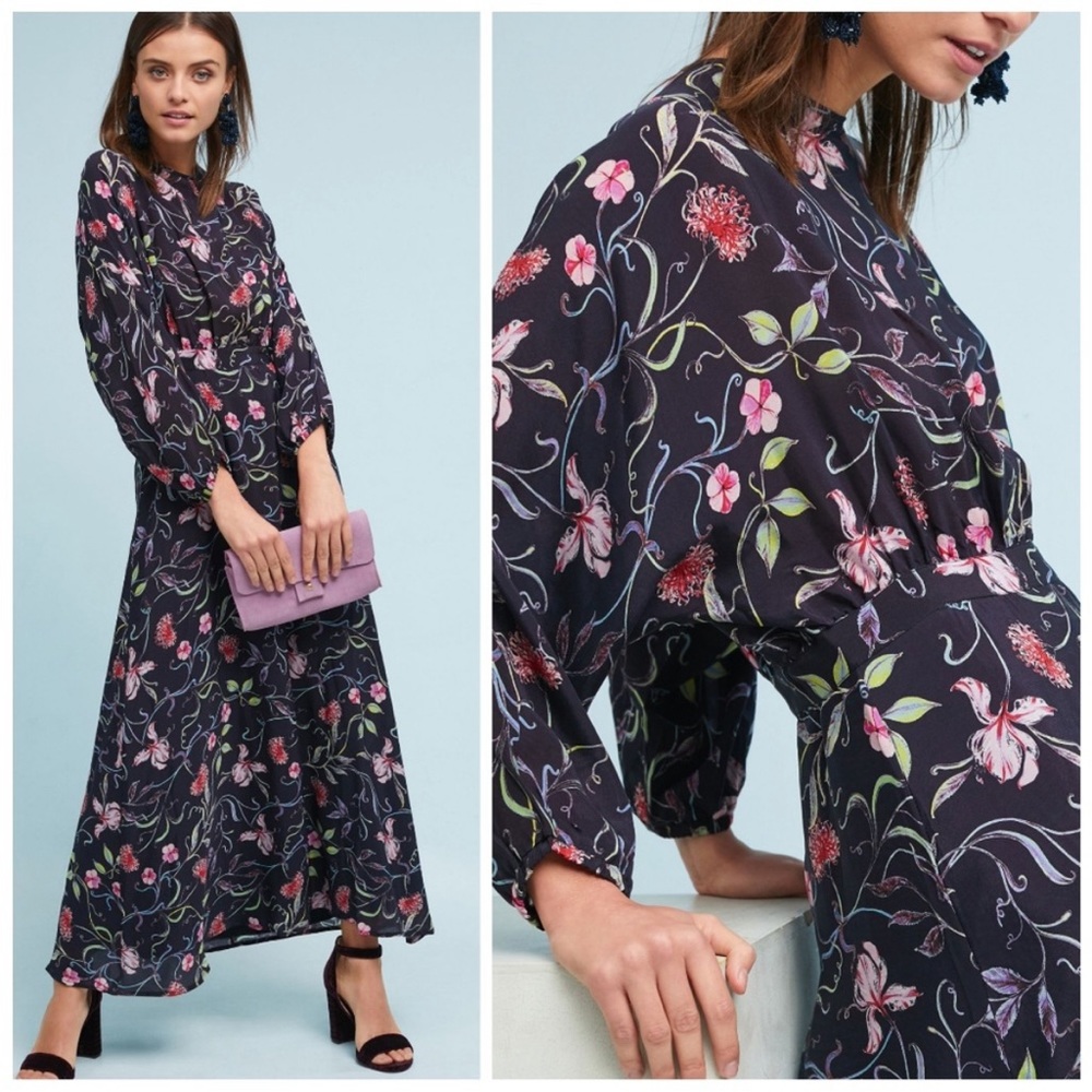 Anthropologie NWT Floral Rdalamal Dress